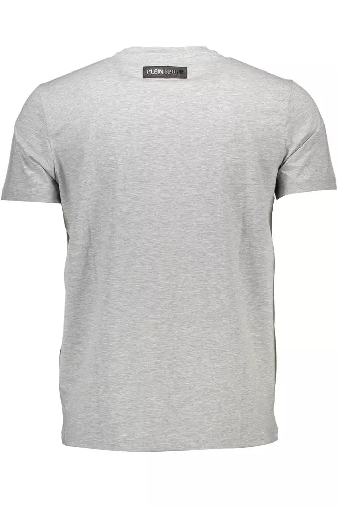  - Gray Cotton Men T-Shirt