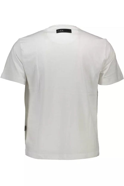  - White Cotton Men T-Shirt