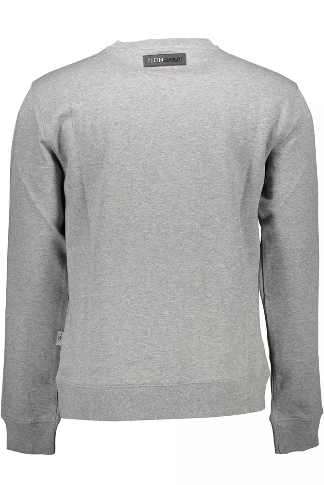  - Gray Cotton Men Sweater