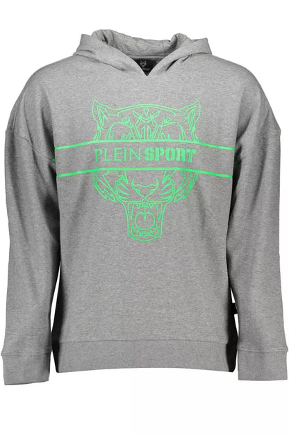  - Gray Cotton Men Sweatshirt