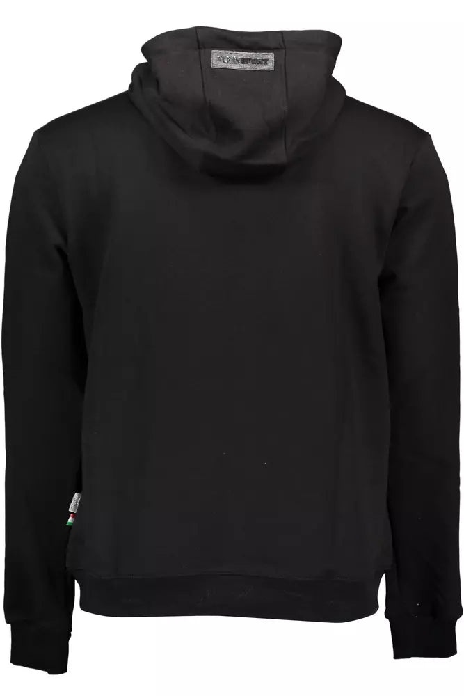 Black Cotton Men Sweater with Hood - The Luxe Alliance