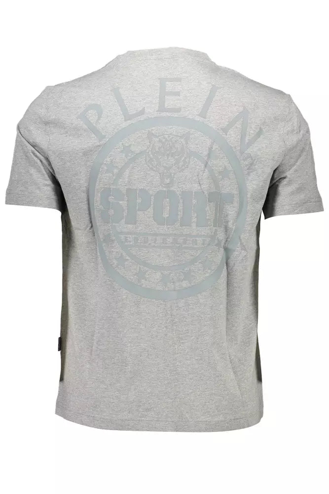  - Gray Cotton Men T-Shirt