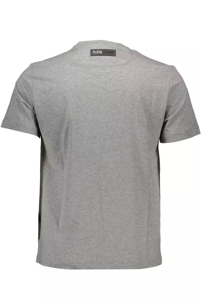  - Gray Cotton Men T-Shirt