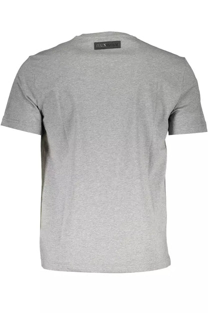  - Gray Cotton Men T-Shirt