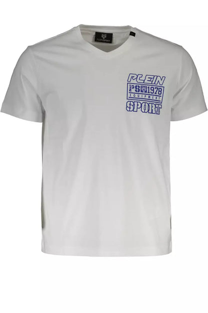  - White Cotton Men T-Shirt