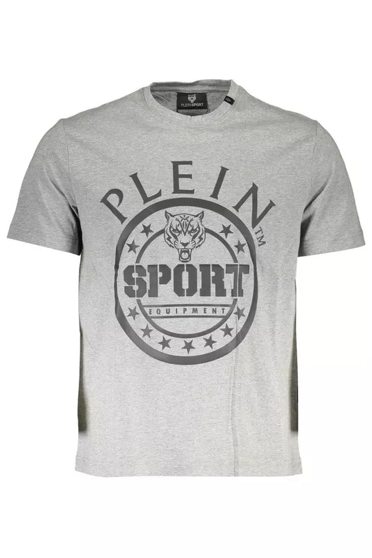  - Gray Cotton Men T-Shirt