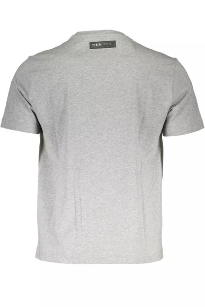  - Gray Cotton Men T-Shirt