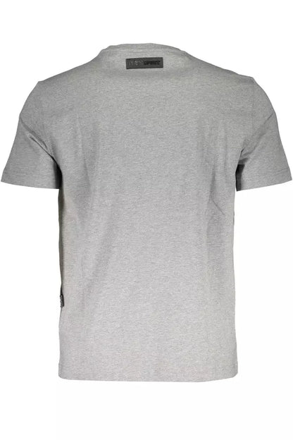  - Gray Cotton Men T-Shirt