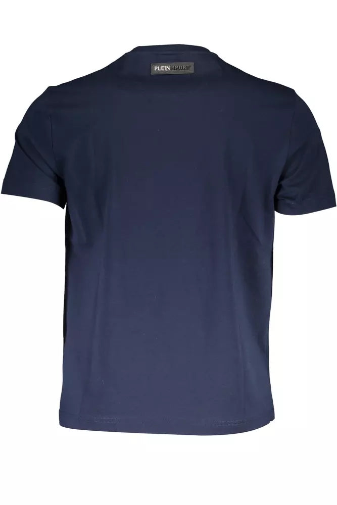 Blue Cotton Men T-Shirt