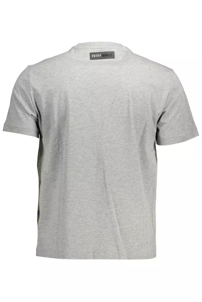  - Gray Cotton Men T-Shirt