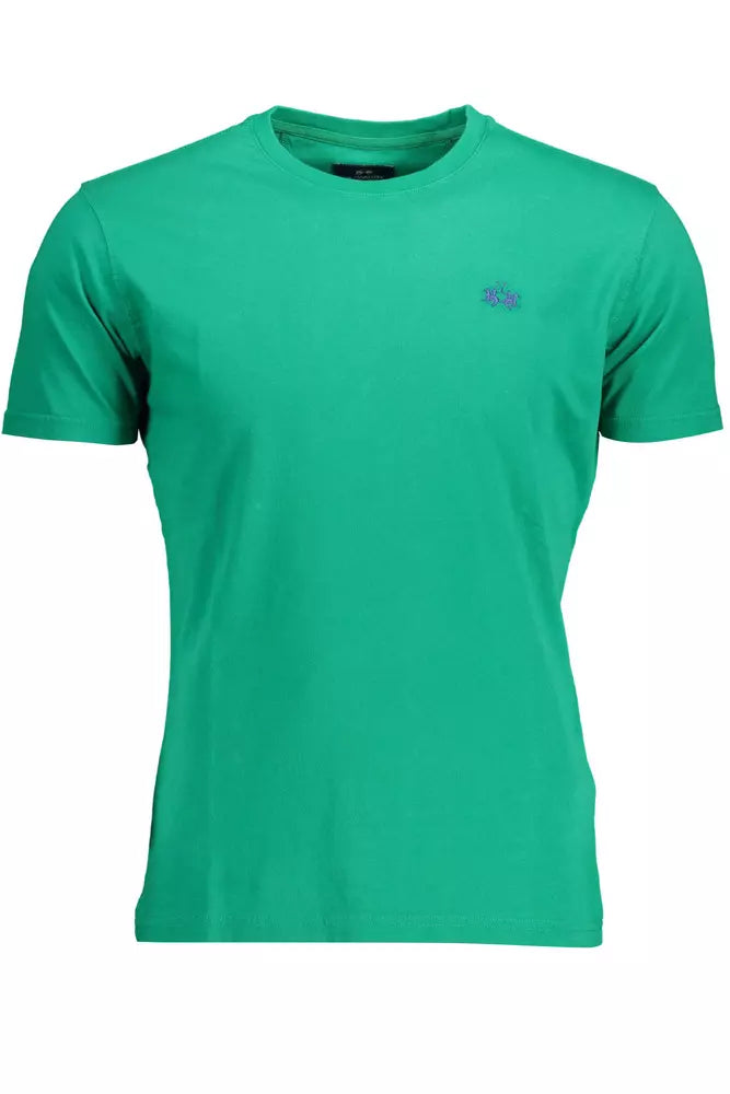  - Green Cotton Men T-Shirt