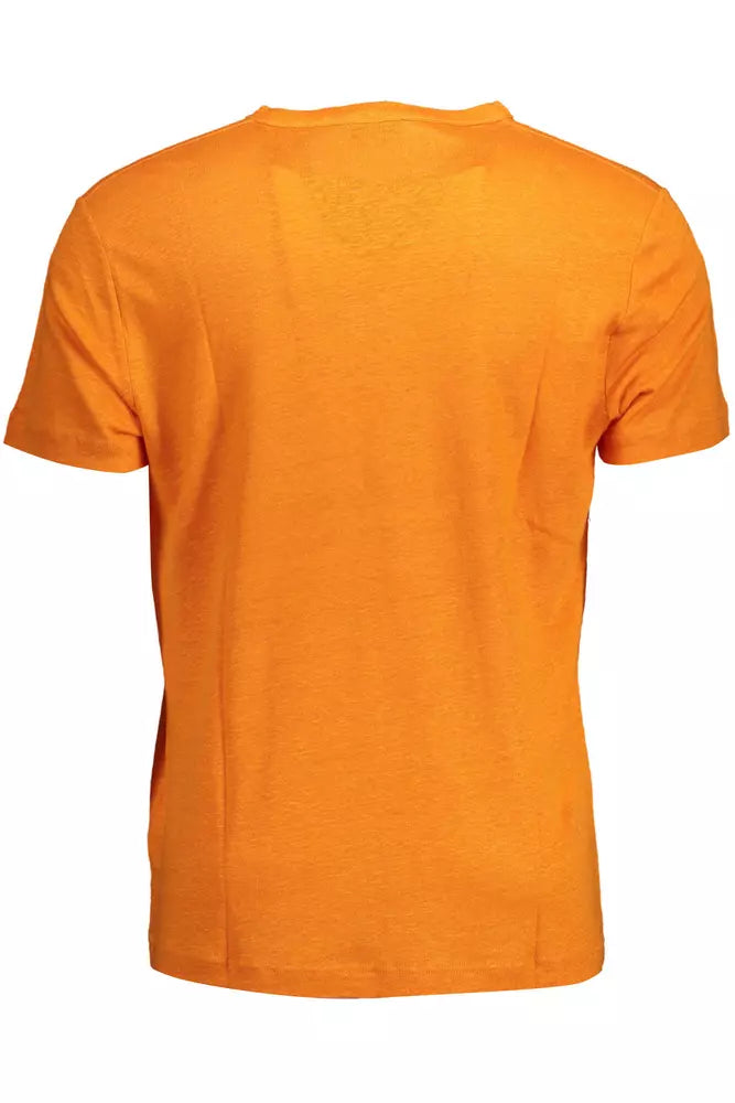  - Orange Linen Men T-Shirt