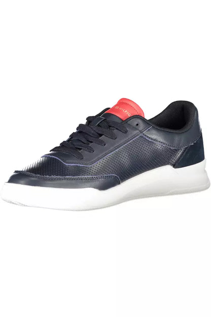 Blue Leather Men Sneaker - The Luxe Alliance