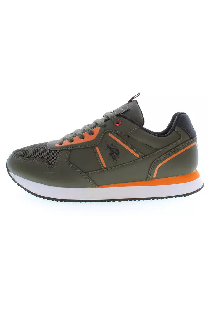 Green Polyester Men Sneaker - The Luxe Alliance