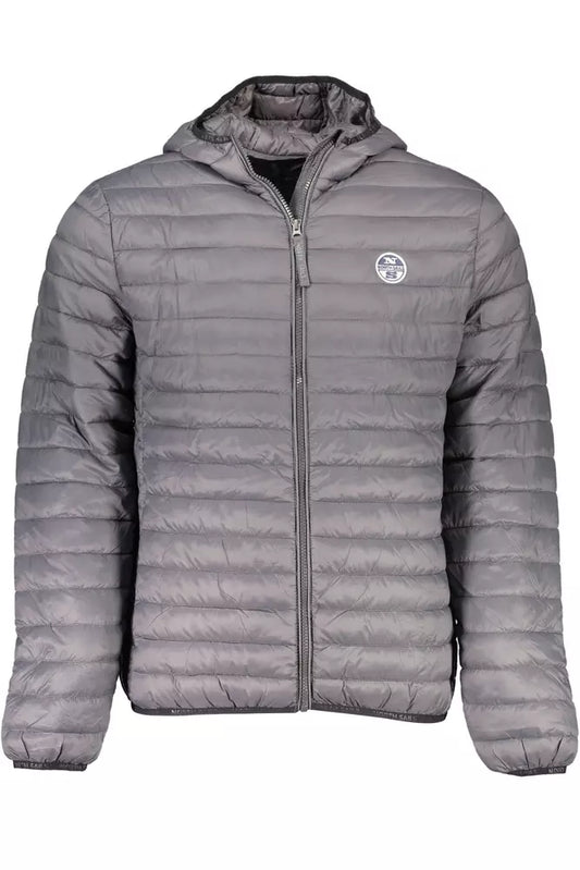  - Gray Polyamide Men Jacket