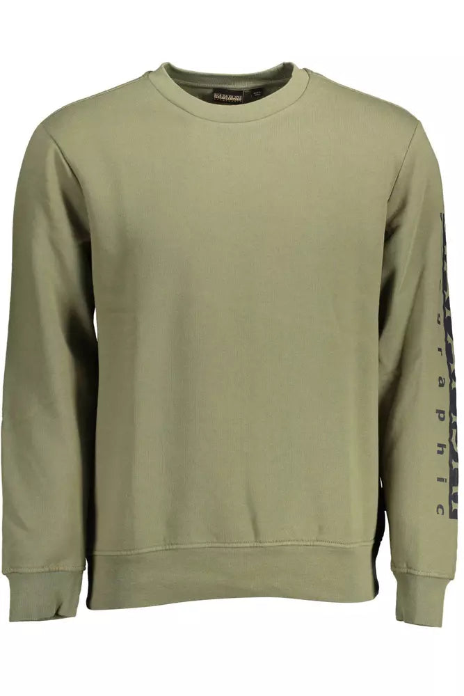  - Green Cotton Men Sweater