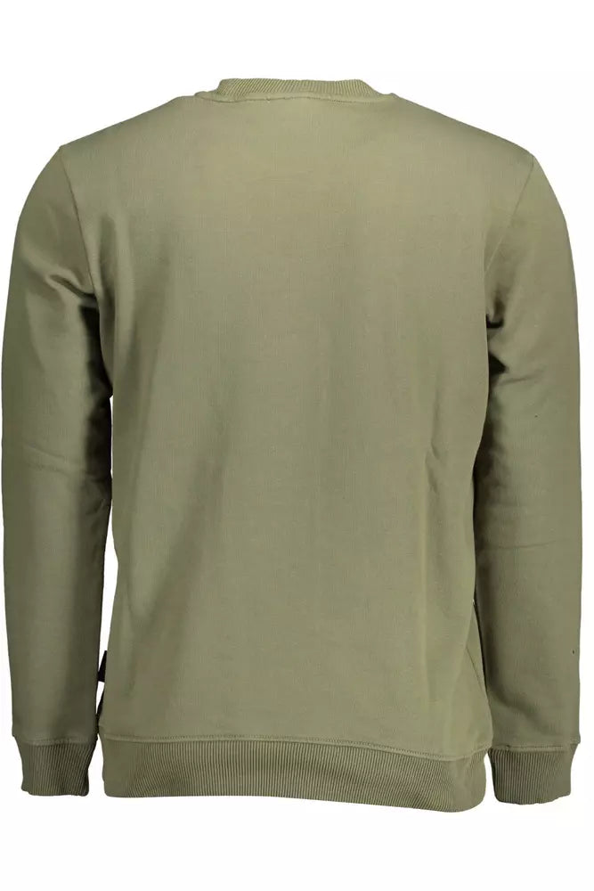  - Green Cotton Men Sweater