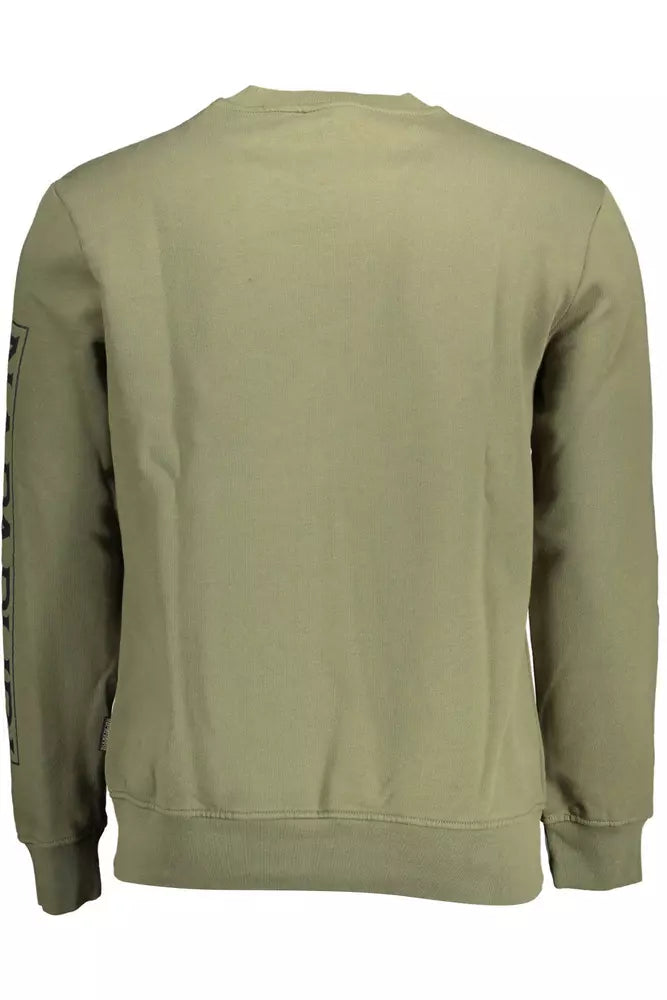  - Green Cotton Men Sweater