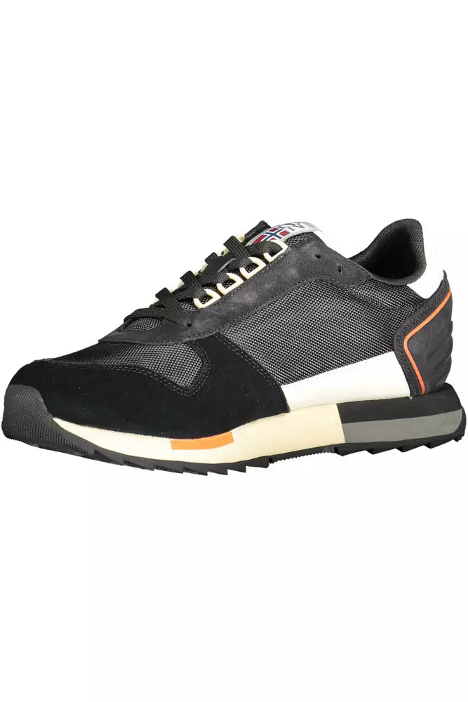 Black Leather Men Sneaker