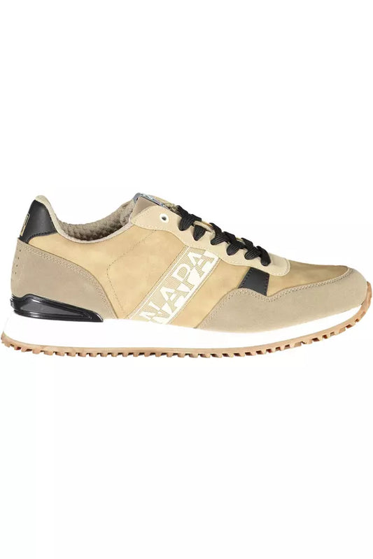  - Beige Polyester Men Sneaker