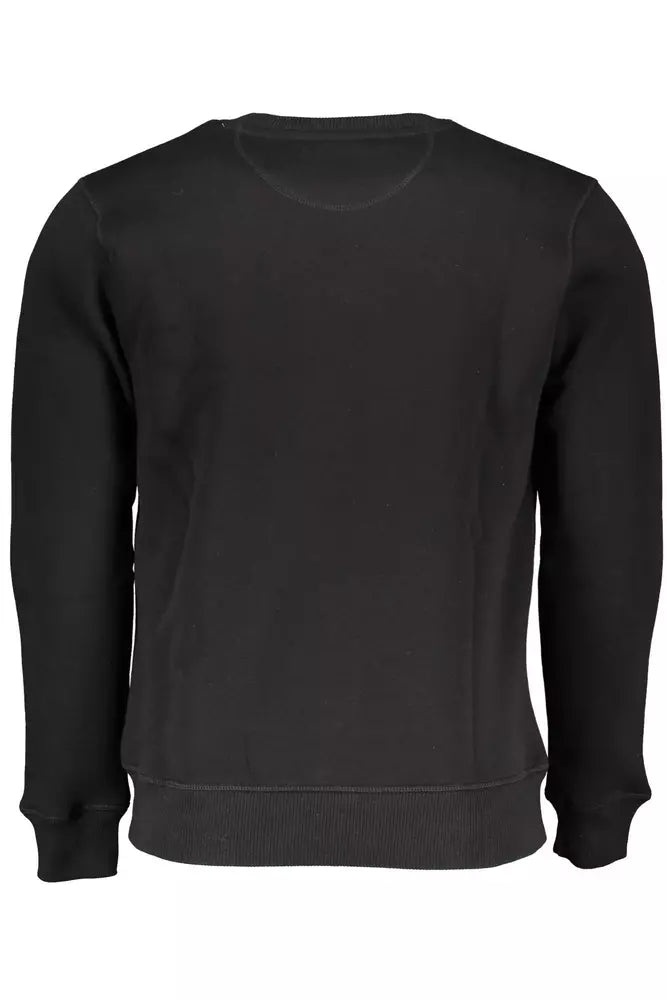 Black Cotton Men Sweater