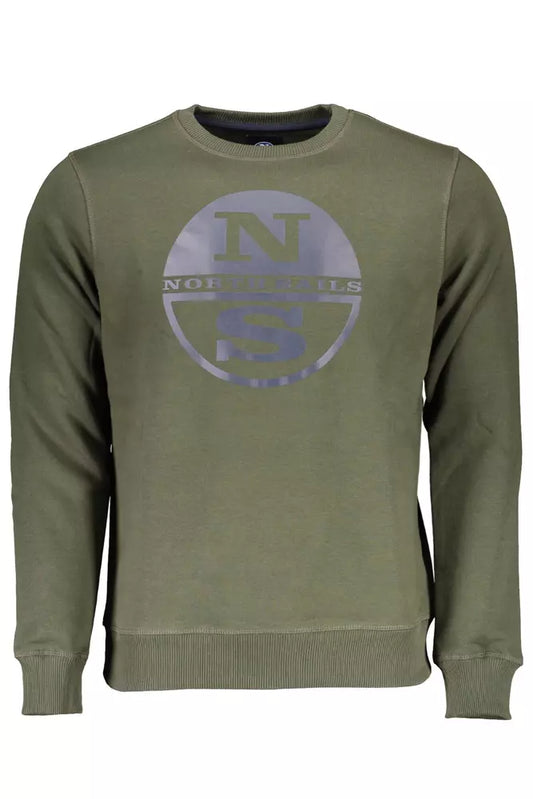  - Green Cotton Men Sweater