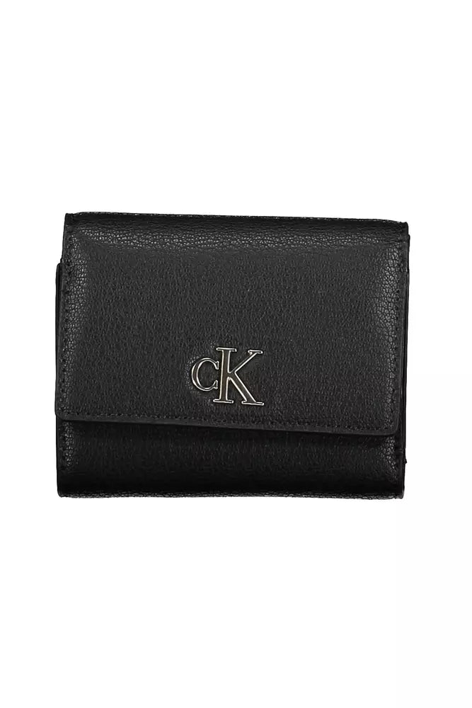 Black Polyester Women Wallet - The Luxe Alliance