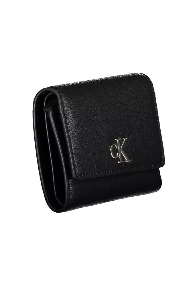 Black Polyester Women Wallet - The Luxe Alliance