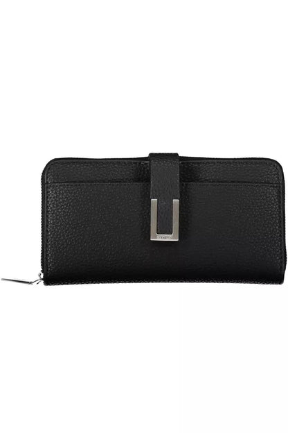 Black Polyester Women Wallet - The Luxe Alliance