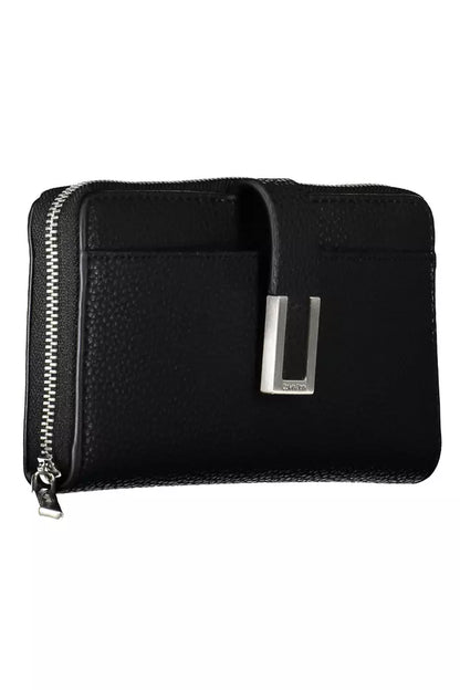 Black Polyester Women Wallet - The Luxe Alliance