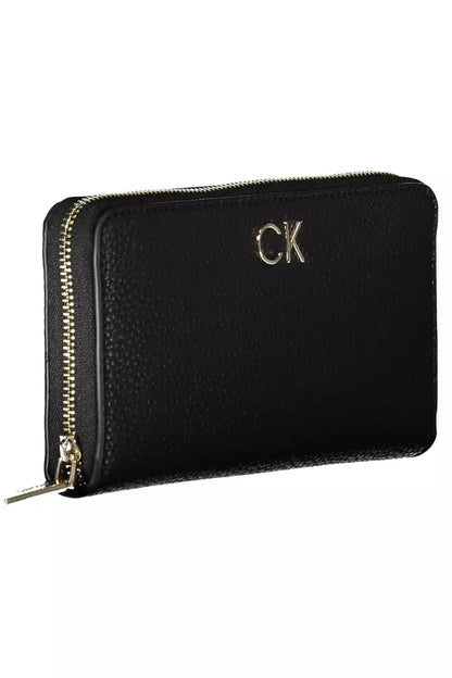 Black Polyester Women Wallet - The Luxe Alliance