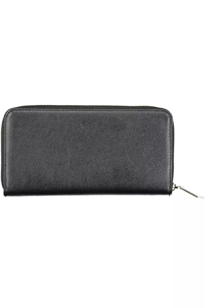 Black Polyvinylchloride Women Wallet - The Luxe Alliance