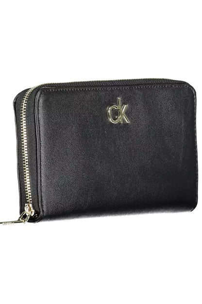 Black Polyvinylchloride Women Wallet - The Luxe Alliance