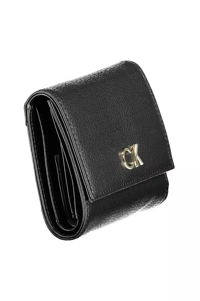 Black Polyethylene Women Wallet - The Luxe Alliance