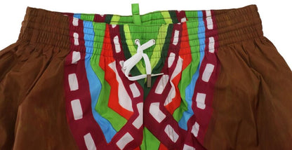  - Multicolor Print Swim Shorts Boxer Style