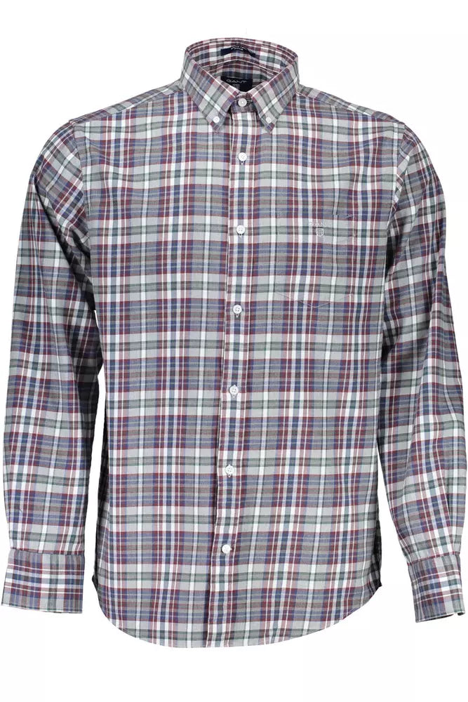  - Blue Cotton Men Shirt