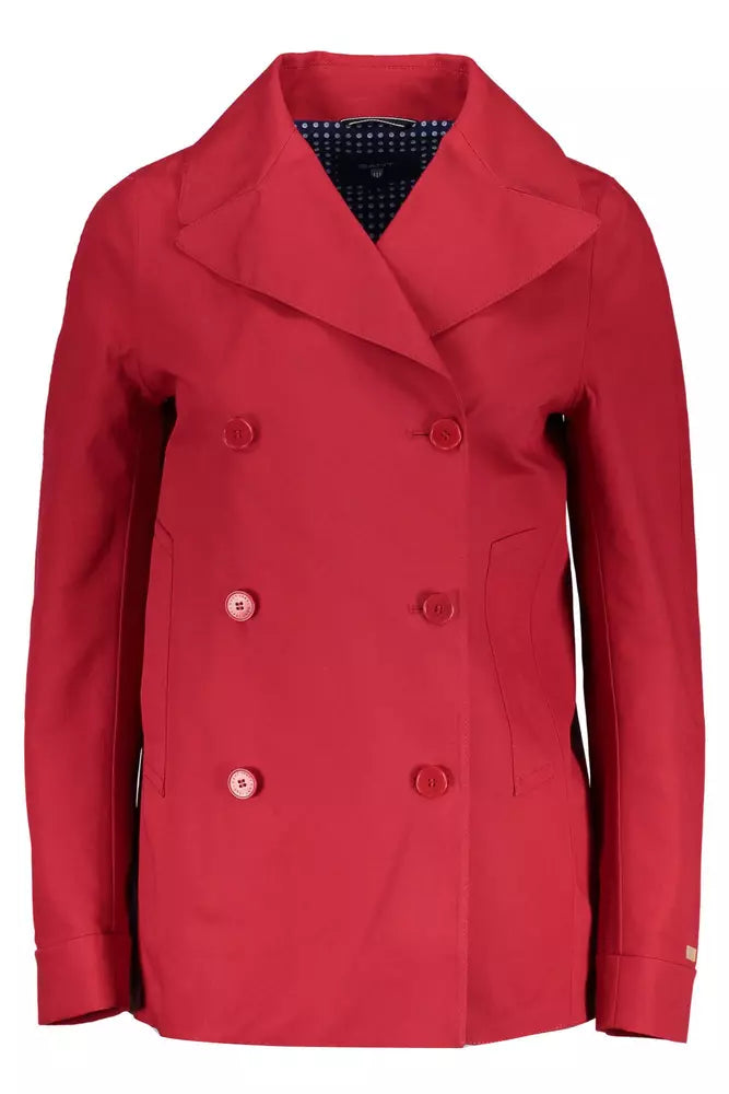  - Red Cotton Women Jacket