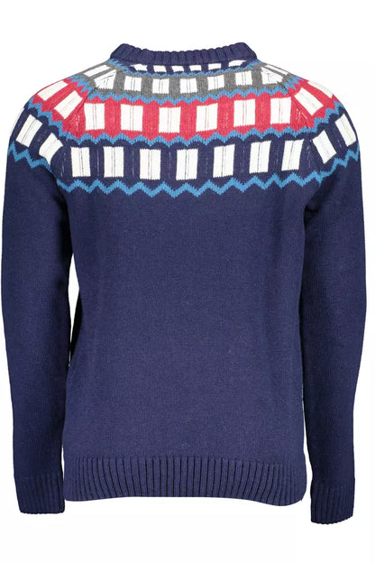  - Blue Wool Men Sweater