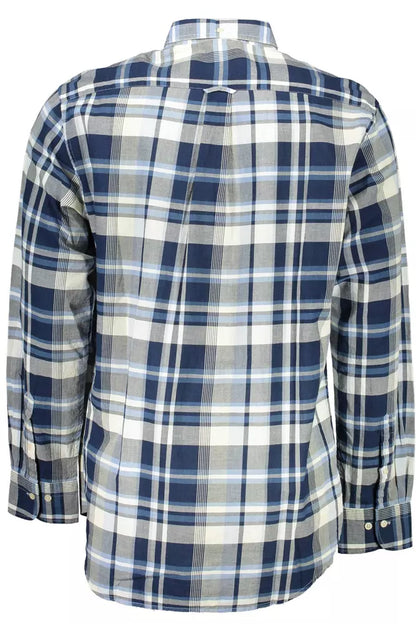  - Blue Cotton Men Shirt