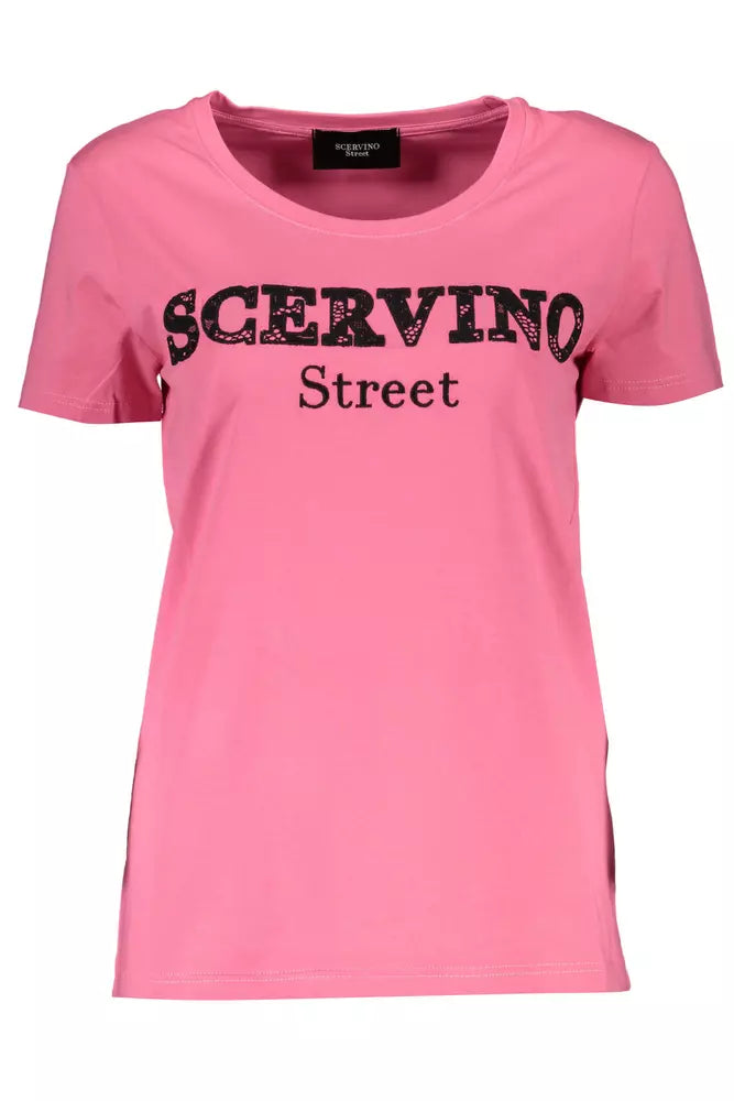  - Pink Cotton Women T-Shirt