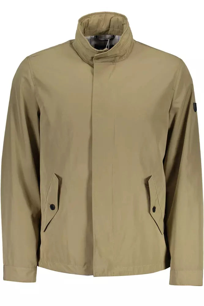  - Beige Polyester Men Jacket