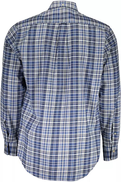  - Blue Cotton Men Shirt