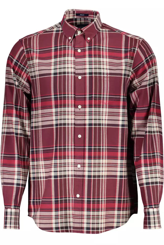  - Red Cotton Men Shirt