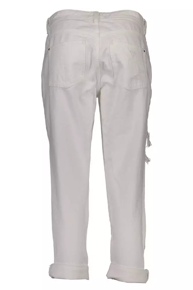  - White Cotton Women Jeans