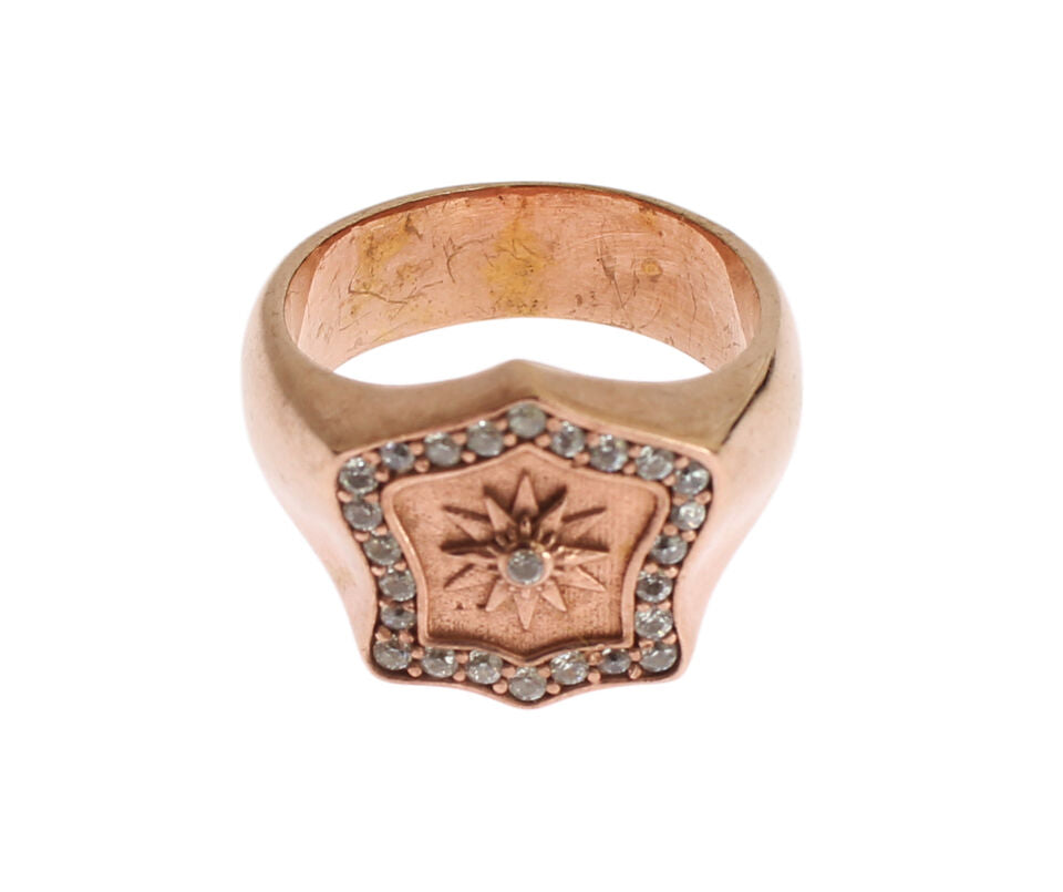  - Chic Pink Gold Plated Sterling Silver Ring