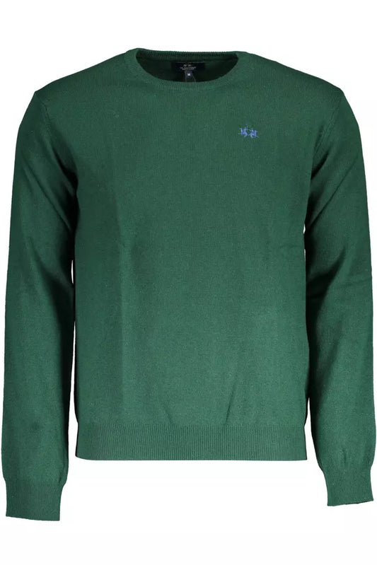  - Green Wool Men Sweater