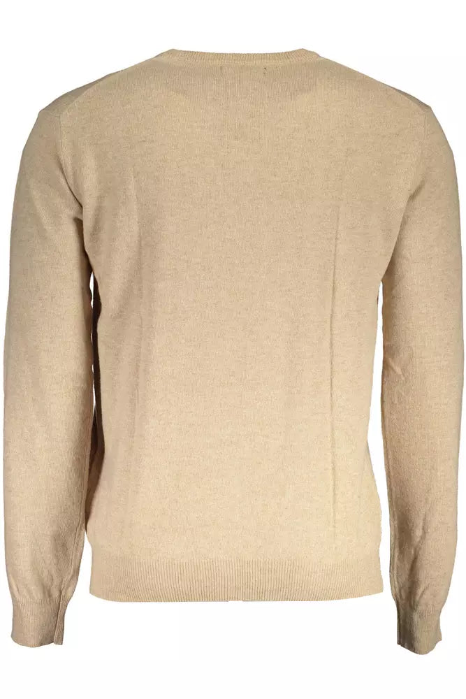  - Beige Wool Men Sweater