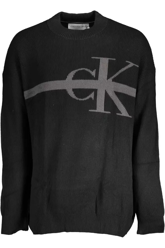  - Black Cotton Men Sweater