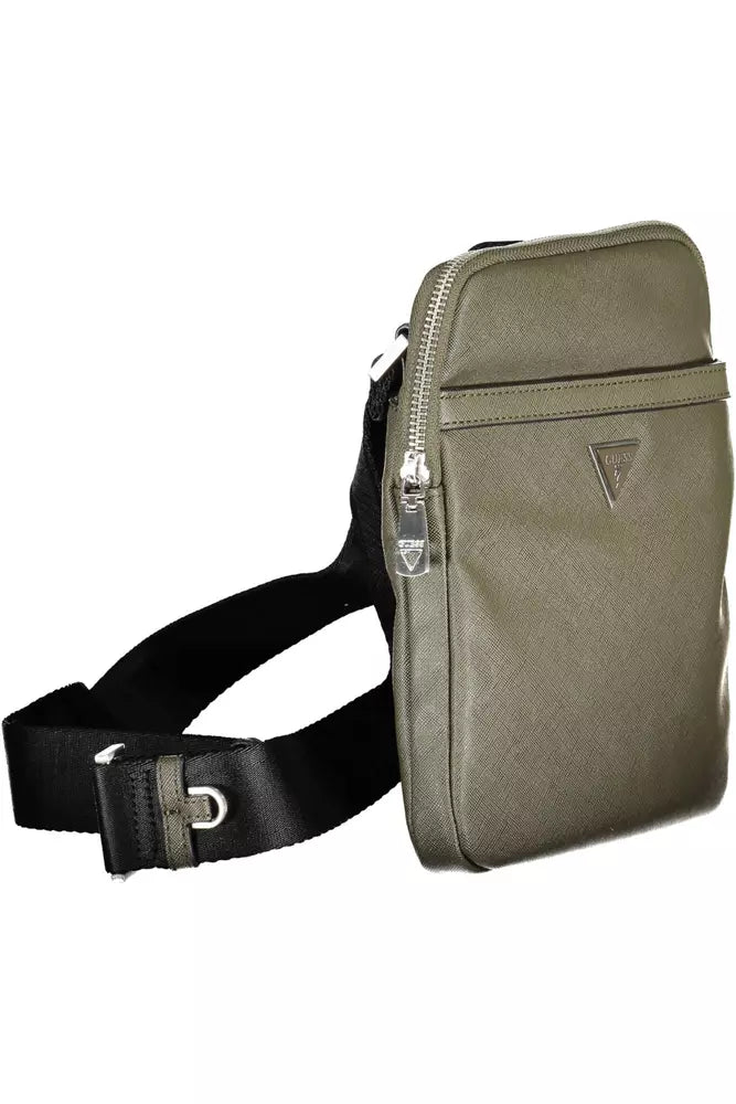  - Green Polyamide Men Shoulder Bag