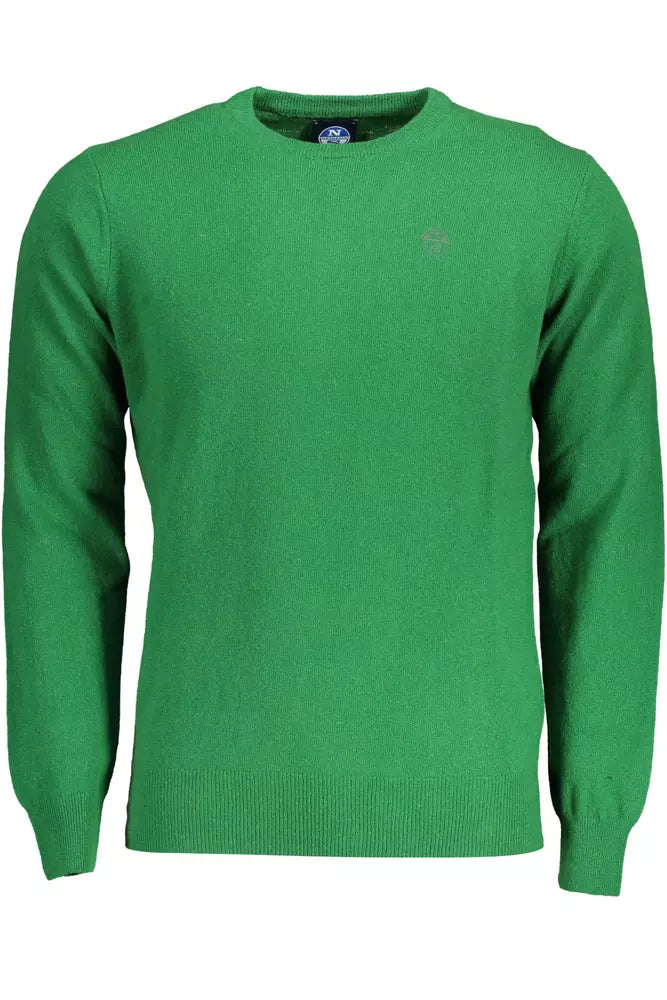  - Green Wool Men Sweater